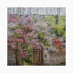 تابلو فرش دستبافت طرح منظره کوچه باغ بهار کد 7412513 - Image 3