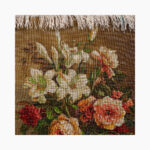 تابلو فرش دستبافت طرح گل شاهکار کد 741283 - Image 4