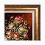 تابلو فرش دستبافت طرح گل ترمه کد 741284 - Image 2