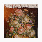 تابلو فرش دستبافت طرح گل ترمه کد 741284 - Image 4