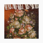 تابلو فرش دستبافت طرح گل کنسول کد 741285 - Image 4