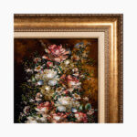 تابلو فرش دستبافت طرح گل آنتیک کد 741286 - Image 2