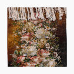 تابلو فرش دستبافت طرح گل آنتیک کد 741286 - Image 4