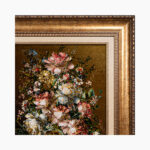 تابلو فرش دستبافت طرح گل آنتیک کد 741287 - Image 2