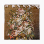 تابلو فرش دستبافت طرح گل آنتیک کد 741287 - Image 4