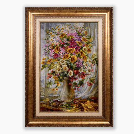 تابلو فرش دستبافت طرح گل بابونه کد 741288