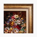 تابلو فرش دستبافت طرح گل آنتیک کد 741289 - Image 2