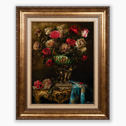 تابلو فرش دستبافت طرح گل رز کد 7412811