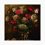 تابلو فرش دستبافت طرح گل رز کد 7412811 - Image 3