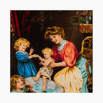 تابلو فرش دستبافت طرح کانون خانواده کد 741337 - Image 3