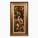 تابلو فرش دستبافت طرح طوطی کد 741324