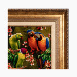 تابلو فرش دستبافت طرح طوطی کد 741324 - Image 2