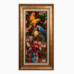 تابلو فرش دستبافت طرح طوطی کد 741325