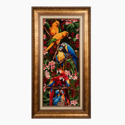 تابلو فرش دستبافت طرح طوطی کد 741325