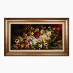 تابلو فرش دستبافت طرح گل سبد کد 7412712