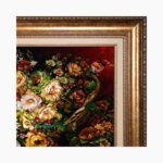 تابلو فرش دستبافت طرح گل سبد کد 7412712 - Image 2