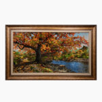 تابلو فرش دستبافت طرح منظره پاییز کد 7412622