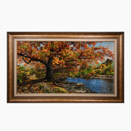 تابلو فرش دستبافت طرح منظره پاییز کد 7412622